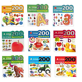 Bộ bóc dán giúp bé phát triển các chỉ số của não bộ: Combo 6 Tập 200 Miếng Bóc Dán Thông Minh Giúp Bé Phát Triển Các Chỉ Số Iq,Eq,Cq