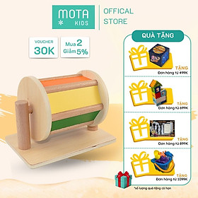 Đồ chơi Trống quay màu sắc cho bé 6-9 tháng Montessori Mota - Giữ cân bằng cơ thể - Kiểm soát lực tay - Hàng chính hãng