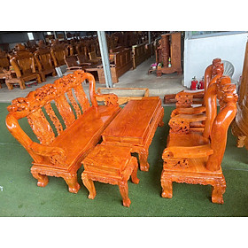 Mua Bộ Ghế gỗ Đào Hương Đá tay 12 trạm tay rồng hoặc tay lân Juno Sofa