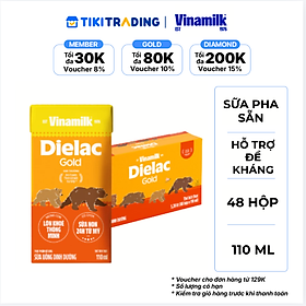 Sữa bột pha sẵn Vinamilk Dielac Gold - Thùng 48 hộp 110ml