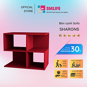 Bàn gỗ cạnh Sofa hiện đại SMLIFE Sharons | Gỗ MDF dày 17mm chống ẩm | D65xR20xC55cm - Màu