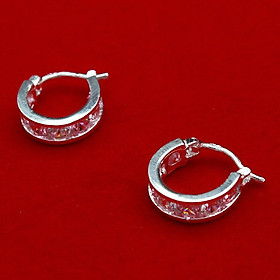 Bông tai bạc - Khuyên tai bạc - Hoa Tai Nữ Bạc Hiểu Minh HT142