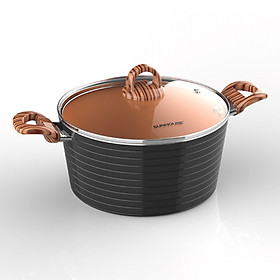 Nồi Ceramic Đáy Từ Sunhouse SHG2020MCA - Đồng