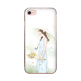 Ốp lưng cho iPhone 7 CÔ GÁI DỊU DÀNG in theo chất liệu