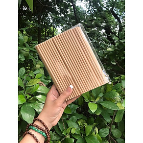 Mua Ống hút giấy Kraft phi 6  dùng 1 lần hữu cơ an toàn bảo vệ môi trường - Combo 100 ống