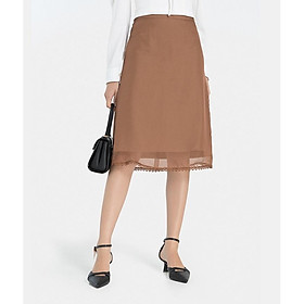 CHÂN VÁY NỮ HNOSS CHIFFON PHỐI CHÂN REN HNVLU017