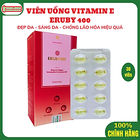 Viên uống bổ sung Vitamin E ERUBY hộp 30 viên hỗ trợ làm đẹp da