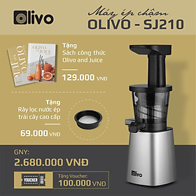 Máy Ép Chậm Olivo SJ210 [CHÍNH HÃNG] Làm Kem, Ép Rau Củ Quả, Ép Đậu Nành 3 Trong 1, Ép Kiệt Bã 99% Thiết Kế Đột Phá, Dễ Dàng Vệ Sinh
