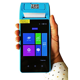 Máy bán hàng cầm tay có sẵn mềm tính tiền vĩnh viễn kèm theo và máy in hóa đơn màn hình cảm ứng Touch Screen 5,5in) TOPCASH QT-H10 - Hàng nhập khẩu chính hãng