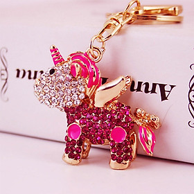 Móc khóa hongkong con thiên mã màu hồng cánh sen