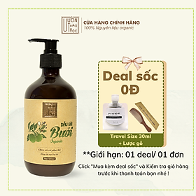 Dầu gội Bưởi VƯỜN THẢO MỘC ORGANIC dưỡng tóc chắc khoẻ chiết xuất từ thiên nhiên chai 300ml/500ml