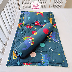 Bộ gối nệm cho bé cao cấp Katina House, vải tencel 60s gòn lông vũ êm ái, bóng mượt mát lạnh