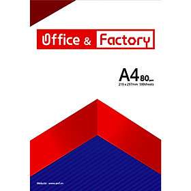 Giấy In A4-80gsm O&F (Office & Factory), 500 sheets/ Ream