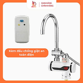 Máy Nước Nóng Trực Tiếp Gắn Chậu gắn tường có rơle chống giật an toàn dùng Nước Nóng và Lạnh Ngay Tại Vòi