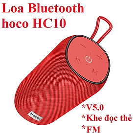 Loa bluetooth công nghệ không dây V5.0  hoco  HC10  dành cho điện thoại, laptop - Hàng chính hãng - Màu Đỏ