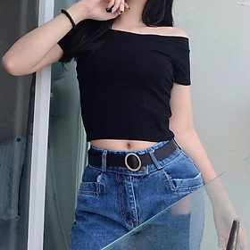  ÁO THUN CROPTOP ÔM BODY TRƠN BẸT VAI CO GIÃN 53