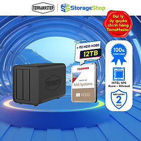 Mua Bộ Ổ cứng mạng NAS TerraMaster F2-424+N300 Hàng chính hãng