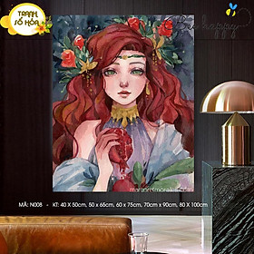 Mua Tranh Số Hóa Nàng Thơ Cổ Trang BEE HAPPY Mã CN008