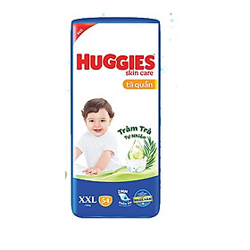 Tã quần Huggies XXL54 Cho Bé Trên 15kg -Tràm trà tự nhiên ngừa hăm - Date luôn mới