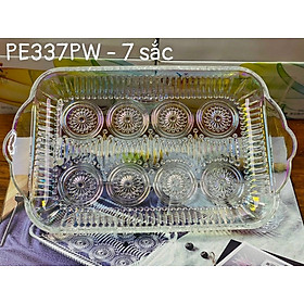 Mua Khay thuỷ tinh đựng hoa quả trống đồng 7 sắc cao cấp - ABD