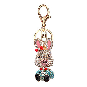 Owl Elephant Crystal Keychain Keyring Purse Charm Key Chain Gift for Women  Bag Decor