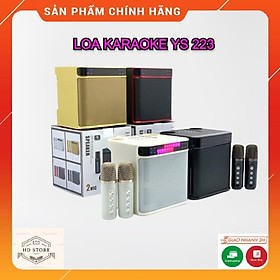 Mua Loa Karaoke YS 223 Kèm 2 Micro Không Dây  Kiêm Bluetooth  Thẻ Nhớ  TF  USB Cổng AUX 3.5 Nhỏ Gọn. Âm Thanh Chất Lượng.