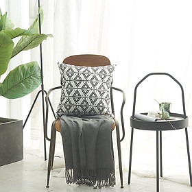Mua Vỏ Gối Tựa Lưng Trang Trí Phong Cách Trắng Đen Sang Trọng
