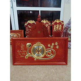 Mua Đồng hồ tranh gỗ hương chữ Lộc phủ vàng