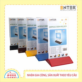 Kệ mica 2 mặt Enter E19 100x180mm đế màu