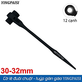 Cờ lê đuôi chuột 30-32mm, cờ lê giàn giáo tự động YINGPAISI thép cứng CR-V, tuýp giàn giáo đa năng 2 đầu