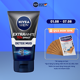 Sữa Rửa Mặt NIVEA MEN Detox Mud Bùn Khoáng Giúp Sáng Da & Mờ Thâm Mụn (100G) - 81775