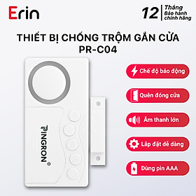 Thiết bị chống trộm gắn cửa tích hợp nhắc nhở quên đóng cửa PINGRON PR-C04 - Âm thanh báo động lớn, dùng pin AAA, bảo hành 12 tháng