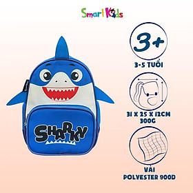 Balo mẫu giáo B.bag Safari-Sharky B-001 Xanh dương ,dành cho bé 3-5 tuổi