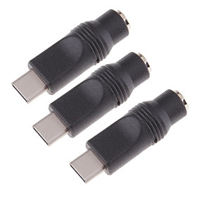 3x Type-C Male to 5.5x2.1mm Female Plug Adapter Converter for Laptop PC