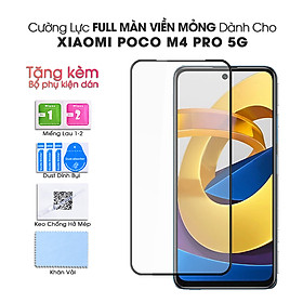 Kính cường lực Full màn hình Full Keo Dành Cho Xiaomi Poco M4 Pro 5G- Handtown - Hàng Chính Hãng
