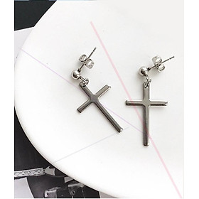 Bông tai unisex thiết kế mix chữ thập nhiều mẫu hot hit