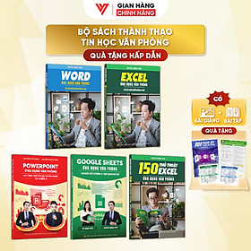 Combo 5 Sách Excel - Word - PowerPoint - GoogleSheet - 150 Thủ Thuật Excel Tin Học Văn Phòng Kèm Khóa Học