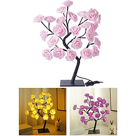 Table Lamp Rose Flower Desk Tree Light USB Powered Night Light Home Decor