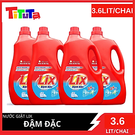 COMBO 4 Chai Nước giặt LIX Đậm đặc (Đỏ) 3.8KGX4