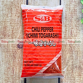 Bột Ớt Ichimi Togarashi { S&B } Nhật Bản gói 300G [Ớt Bột Nhật Bản] [100% Ớt]