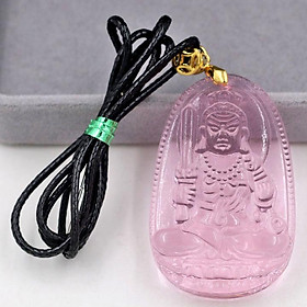 Vòng cổ Bất động minh vương pha lê hồng 5cm