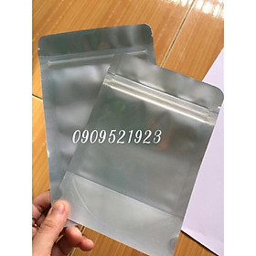 Mua 200gr túi zip đáy đứng mặt bạc mặt trong (size tùy chọn)