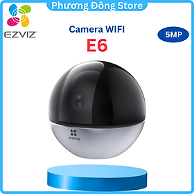 Camera Wifi EZVIZ E6 5MP xoay 360 độ. Auto zoom hình, tự động thu phóng, chống ngược sáng true wdr. vẫy tay gọi điện - hàng chính hãng