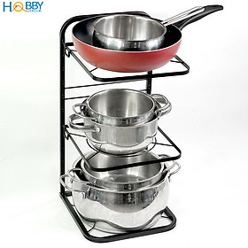 Kệ để vung nồi nhiều tầng tùy chọn HOBBY Home Decor KNV1 - đặt dưới bếp hoặc dán lên tường