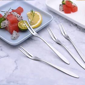 Mua Bộ 10 Nĩa Hoa Quả Inox Cao Cấp Loại Đầu 2 Răng - Nĩa Ăn Trái Cây Đồ Tráng Miệng Cao Cấp - Hàng Loại 1 - Chính Hãng MINIIN