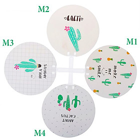 Quạt nhựa tròn cầm tay hình xương rồng hottrend đáng yêu màu sắc tươi tắn – F011