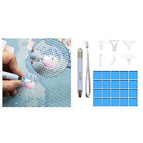 Diamond Painting 5D DIY Rechargeable Luminous Point Drill Pen for Craft DIY