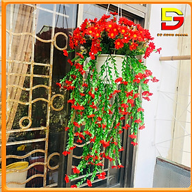 Mua Chậu Hoa Giả Giỏ Hoa Treo Tường Cúc Hoạ Mi Trang Trí Ban Công Rực Rỡ Nhiều Màu Sắc DG-164