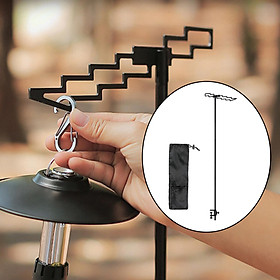 Outdoor Lamp Pole  Hanging Poles Hanger, Camping Lantern Stand Holder for Cookware, Cooking Hiking, Yard