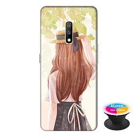 Ốp lưng dành cho điện thoại Realme X hình Phía Sua Một Cô Gái - tặng kèm giá đỡ điện thoại iCase xinh xắn - Hàng chính hãng
